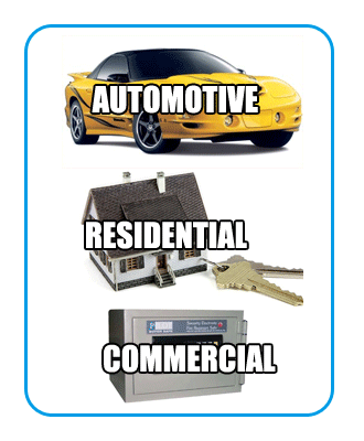 automotive, residential, commercial locksmith services